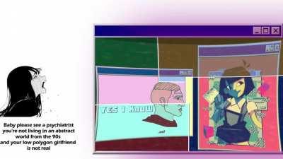 【﻿Ｌｅｔ ｔｈｅ ｍａｎ ｄｒｅａｍ】 (Ena art by JoshPowie on Newgrounds)