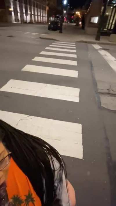 Public blowjob in the middle of the street.. 🤓