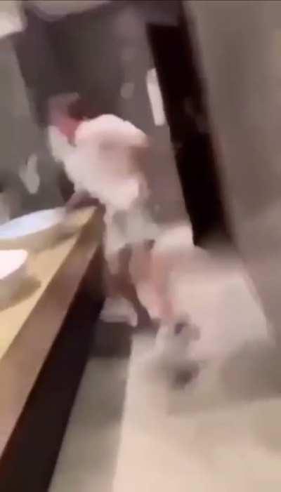 Dancing around in the bathroom…