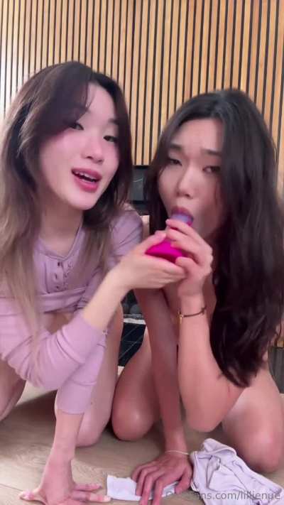 Two Asian girls wants Stepbro to cum for them