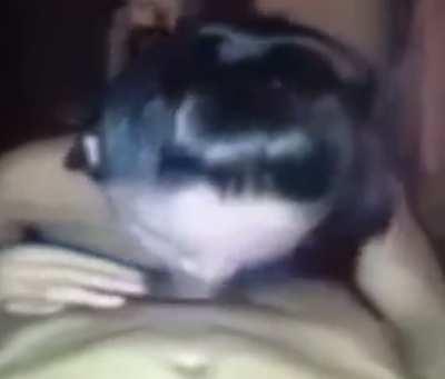 No gag at all, she doesn’t even seem to have teeth