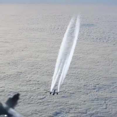 Boeing 787 at Cruise Speed from 1,000 ft Above