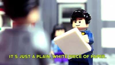 LEGO Stop Motion - Josuke Learns Not To Trust Paper
