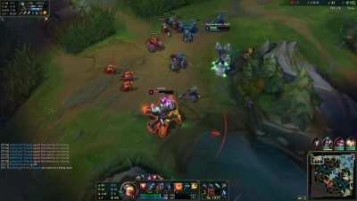 Interesting interaction. When a low health Urgot ults a low health Kayle that ults herself.