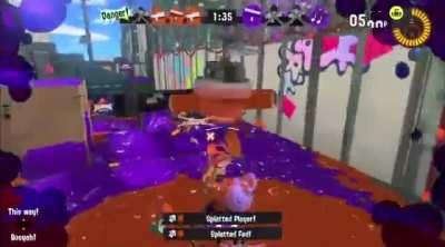 still getting used to splatoon 3, but I can always count on my splat roller :^)