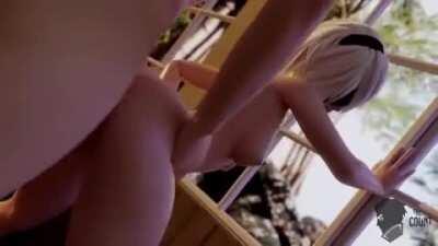 2B Anal Fucked From Behind (Full Nude) (TheCount)