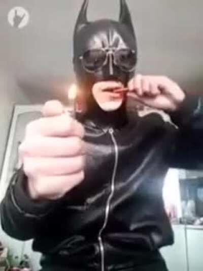 he went from batman to ghost rider really quick