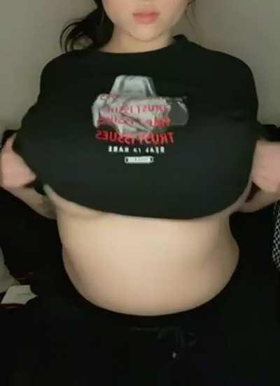 Describe my boobs using only one word