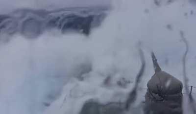 Warship hit by monster wave near Antarctica