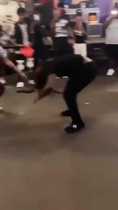 A whole wrestling match popped off at the party