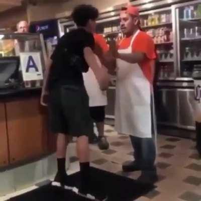 Weak kid tries to pick a fight