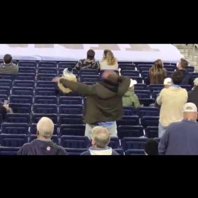Man dabs aggressively for a uncomfortable amount of time at the Colts Vs Titans NFL game tonight.
