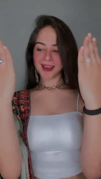 Just imagine how big they are. You can feel it under that padded bra.