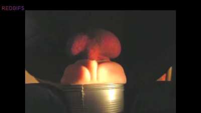 Moaning orgasm as I fuck Fleshlight with deep strokes