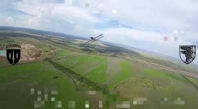 Russian “Lancet” drone was hit by Ukrainian FPV drone