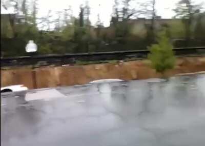 Apparently the ground decided to to sink