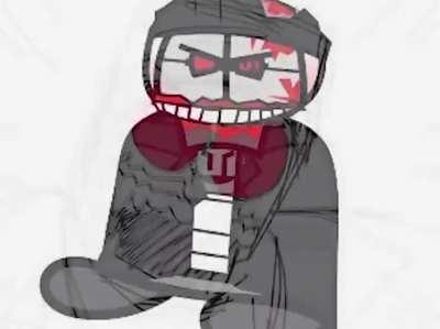 Hank gets roasted (animation by @kr0hbar)