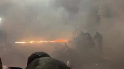 Georgia Stolen Elections: Protesters Using Fireworks Gun