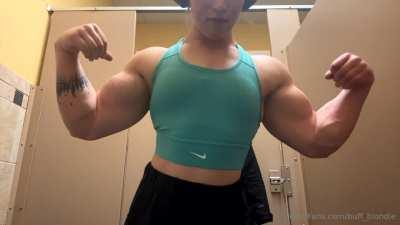 pumped biceps