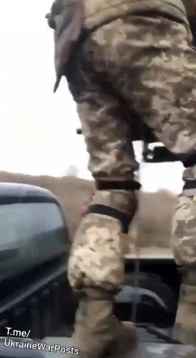 A unique and beautifully crafted weapon by the AFU — the triple Maxim equipped Pick-up truck