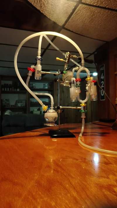 Ridiculous Bong ver. 3. Double ash catchers for the whip.