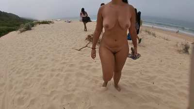 Enjoying a walk on this beautiful beach
