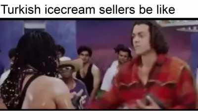 Just give the ice cream to the kid's hand properly