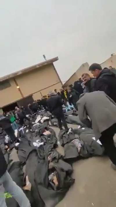 Families of Iranian protestors identifying the bodies of their loved ones. The regime is asking $5000 per body for the cost of bullets used to allow burial in marked graves.