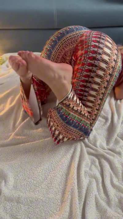 Doing some yoga in my flare pants