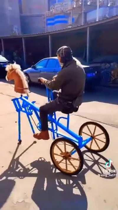 Is that a horse bike? 😂 🐎