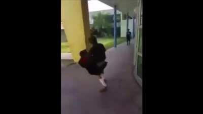 School Bully tries taking lunch money from the wrong kid 7 he shoves him against the wall and gets the wake up call of his life. I thought tapping out only happened in the octagon. haha