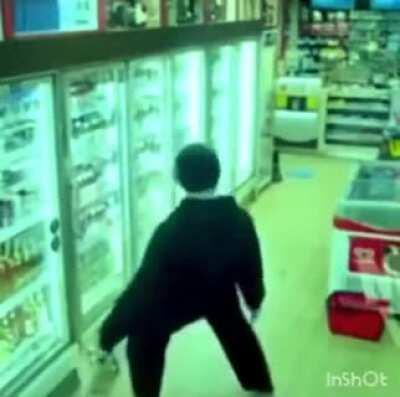 I bet he drank all the alcohol and his buddies sent him to buy more