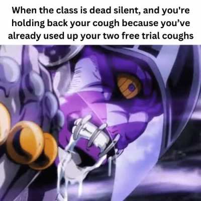 One cough away from side-eyes