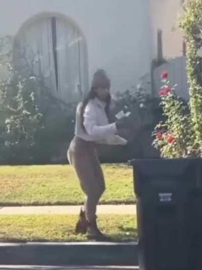 Did she just put that back on her face?!