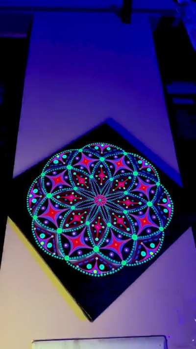 Finished this 8 Petal Torus Yantra today ! ✨