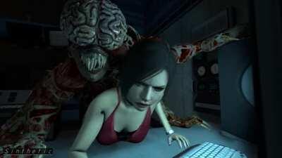 Ada Wong Hacking Attempt Halt By A Patroling Licker (Sinthetic)