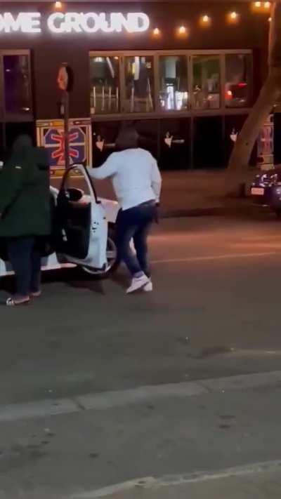 Dude shoots another dude that threatened him with a gun