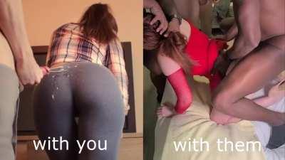 What you get vs what your hotwife's bulls get...