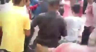 Blind Hate...! A mob of Hindutva fascists gather outside a young Muslim boy’s home, and then viciously assault him. Why? Because the boy shared a Diwali meme on WhatsApp. These lynchings are now daily occurrence in Modi’s India. These fatherless cowards r
