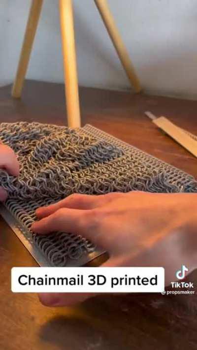 Chainmail 3D-printed a cosplayer from TikTok (not mine)