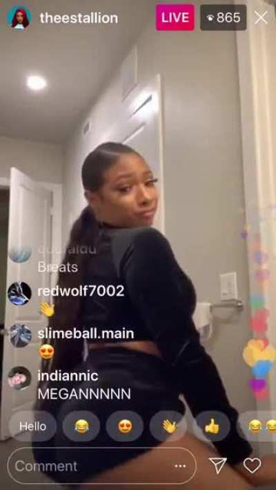 old ass IG live of Megan from early 2019