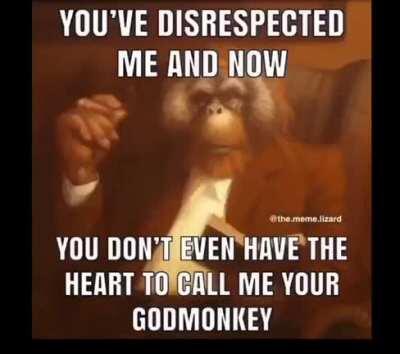 The GodMonke, don't disrespect him