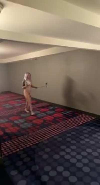 Dared me to go get ice completely nude [gif]