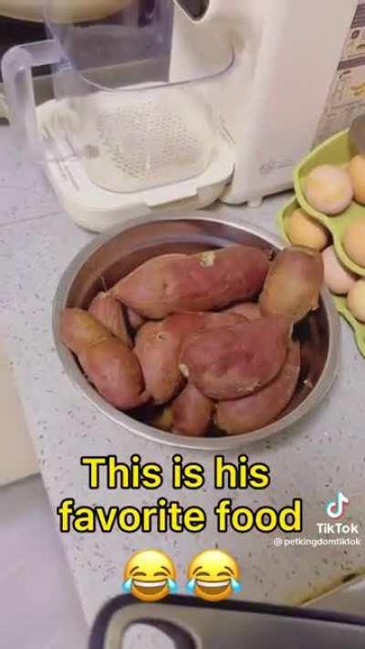 This is his favorite food