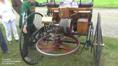 World's first production automobile Benz Patent-Motorwagen costing $150 in 1885 (equivalent to $4,268 today)