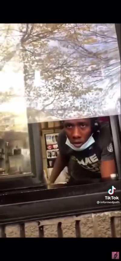 Fast food worker stands up to a Karen recording him
