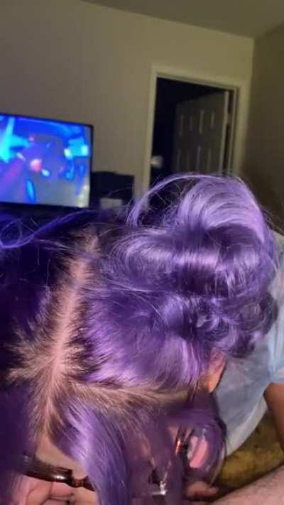 I love to finish him with my mouth