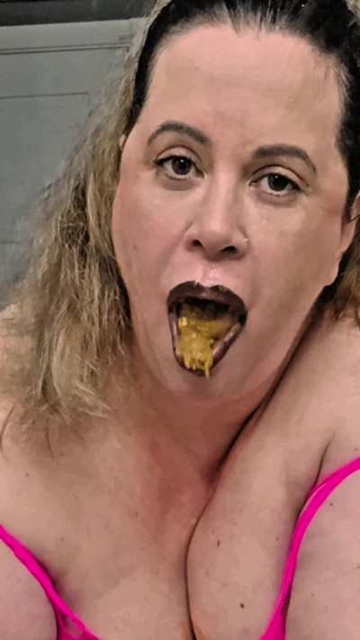 Super fetish niche: Bbw + Gilf + Poop + smoking + ash/cigarette ends eat + scat eat/smearing (F)