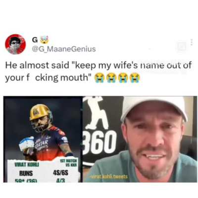 Abd kohli partnership but this time off the field