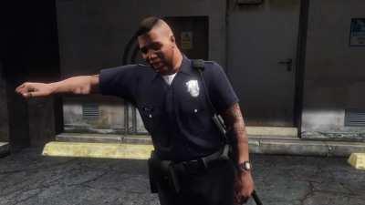 Police car glitched thru the floor which produced the funniest cutscene I’ve witnessed in this game